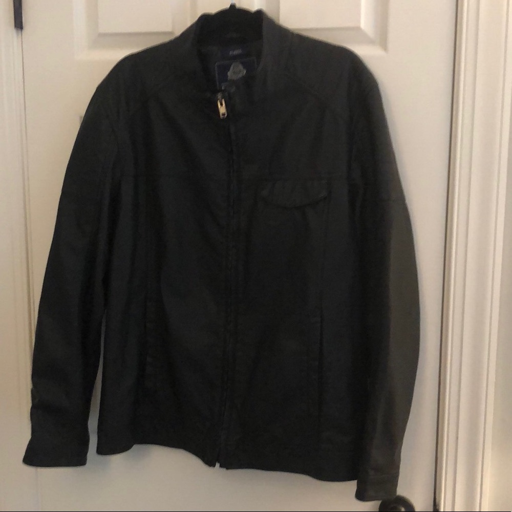 NWOT! Men’s faux leather jacket